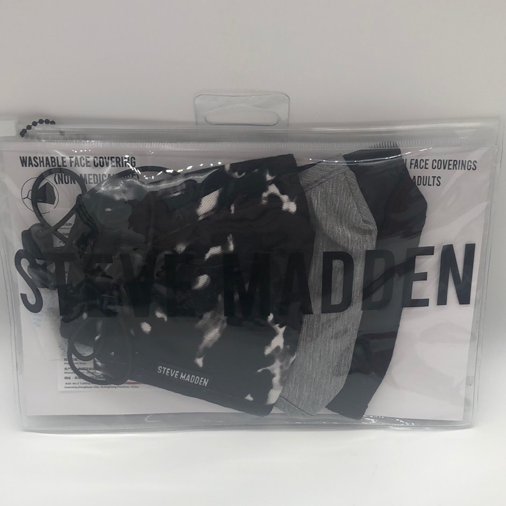 Steve Madden Assorted Mask 3 Pack Set Unisex